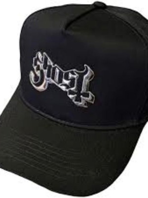 Καπέλο Baseball Ghost Logo Μαύρο με Σονακ Ασημί
