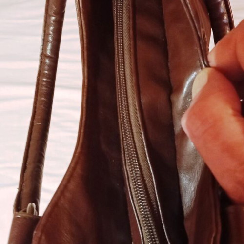Women's Handbag like new, brown faux leather