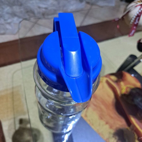 Glass jug with plastic screw cap like new