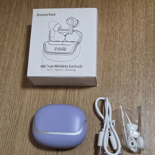 Donerton I66 True Wireless Earbuds new with charging case and ear tips