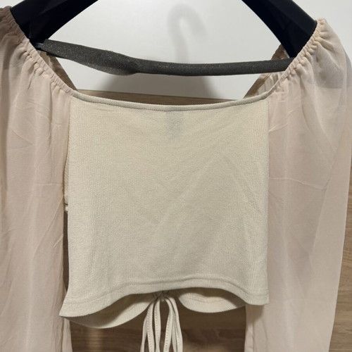 Shein top elastic, like new, beige, size M