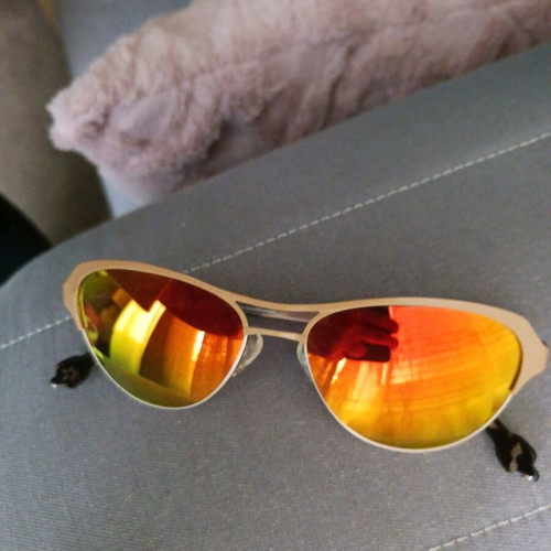 Bullitt mirror sunglasses like new, yellow and gold