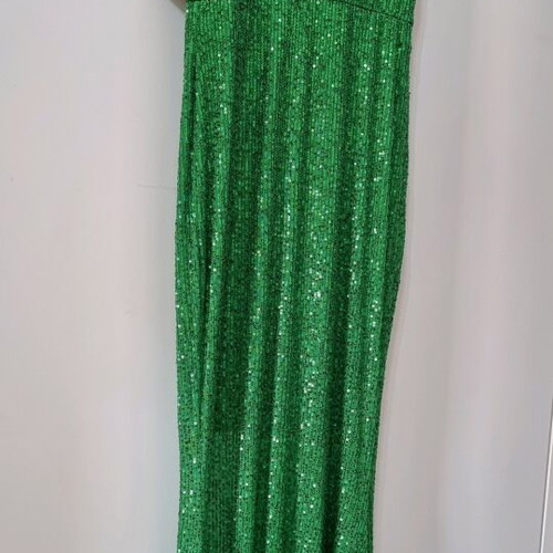 Dress new with sequins mermaid style, size S-M, green