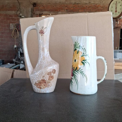 Ceramics used, set of two decorative vases