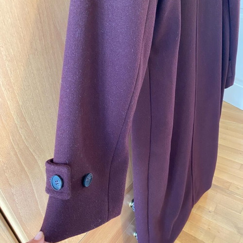 Zara oversized soft coat new, burgundy red XS