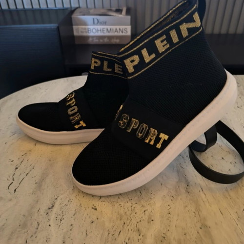 Philipp Plein Sport Sock Sneakers New Black with Gold Details