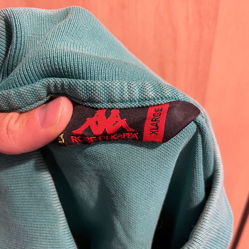 Robe di Kappa long sleeve polo shirt XL used, turquoise