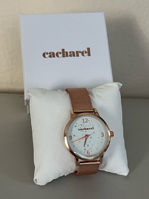 Cacharel women's watch new, beige pink, stainless steel