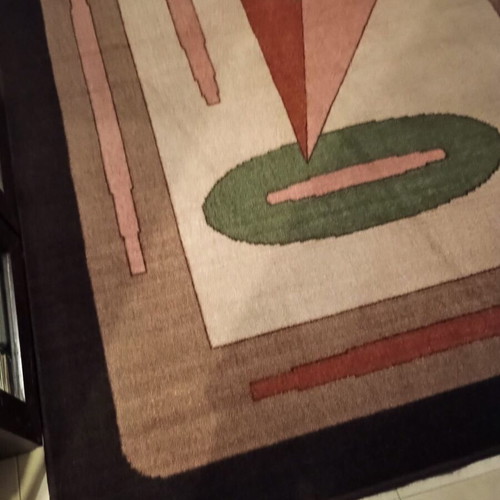Carpet rug with geometric design 198x150 cm