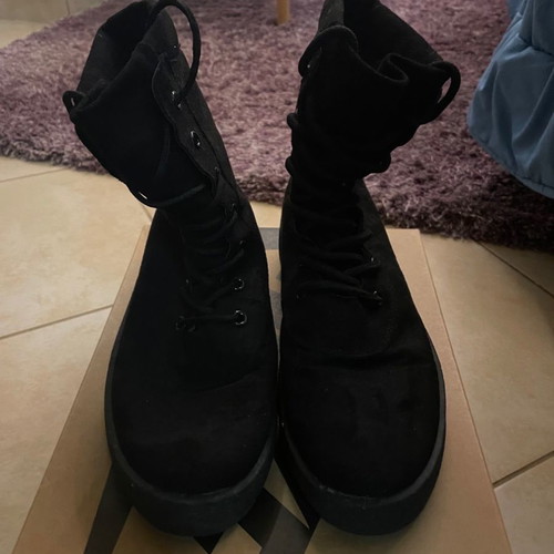 Women's black ankle boots like new with laces size 38