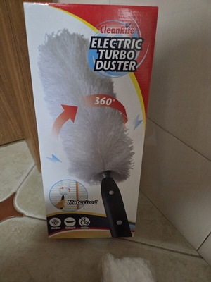 CleanRite Electric Turbo Duster new with 360° motorized microfiber head