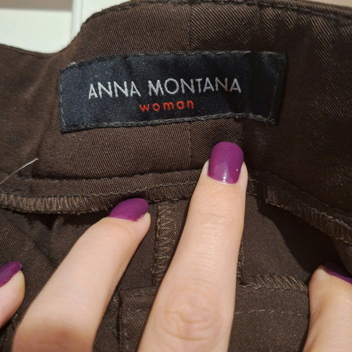 Women's dark brown pants like new, size 46 ANNA MONTANA