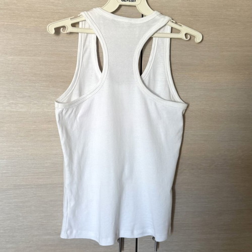 Custom made 100% cotton white tank top unisex new