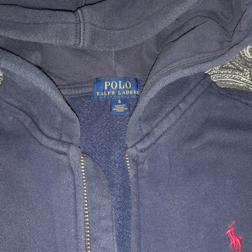 Polo Ralph Lauren hoodie jacket used, blue, for ages 5-6