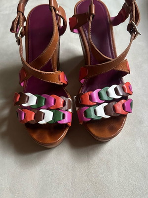 Missoni δερμάτινες πλατφόρμες μεταχειρισμένες, πολύχρωμες, μέγεθος 38