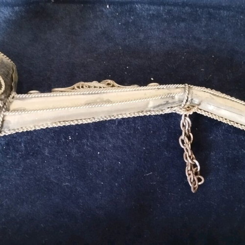 Collectible pipe used, handmade wooden with silver decoration