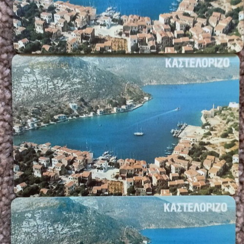 Phone cards 1995 used, pack of 3, Kastelorizo
