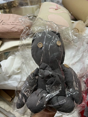 Door stopper rabbit new, gray, large