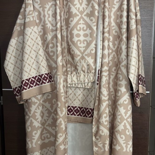 Shein kimono shirt and palazzo pants set new, beige and brown