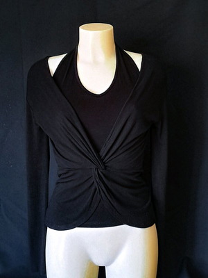 Black butterfly blouse size M like new