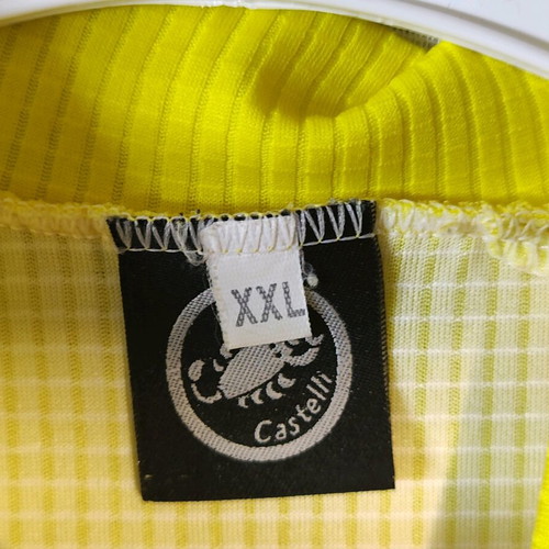 Castelli cycling jersey XXL like new, yellow retro model