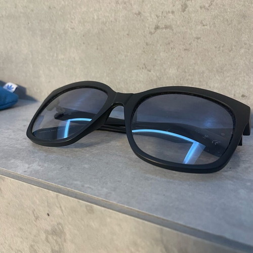 Adidas Butterfly Women Sunglasses new, black matte with blue lenses