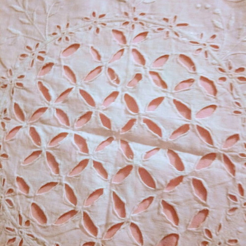 Cutwork embroidered towels used, set of 2 pieces