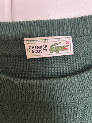 Lacoste men's sweater, green, size M-L