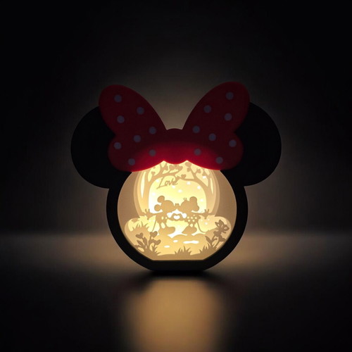 Minnie Mouse LED 3D lamp with warm atmospheric light