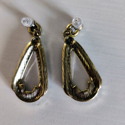 Vintage Blue Earrings with Crystals like new