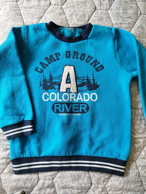 Boys' sweatshirt used, size 104 cm, blue