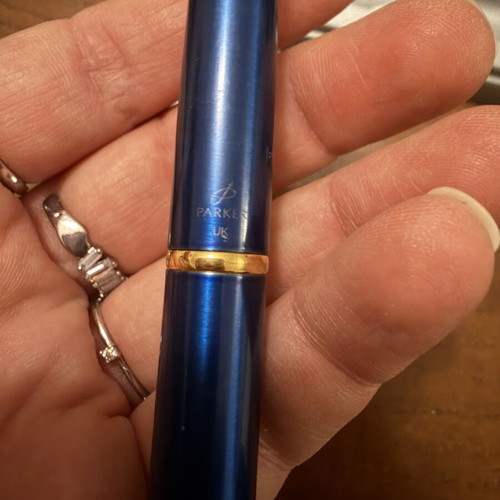 Vintage Parker Ballpoint Pen Blue & Gold like new