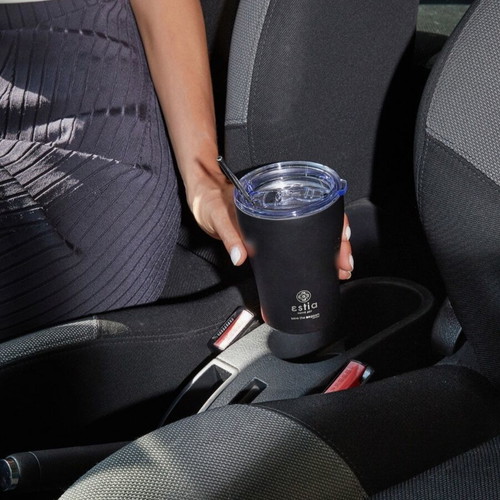 Estia Save The Aegean travel mug new, recyclable material 350ml with straw
