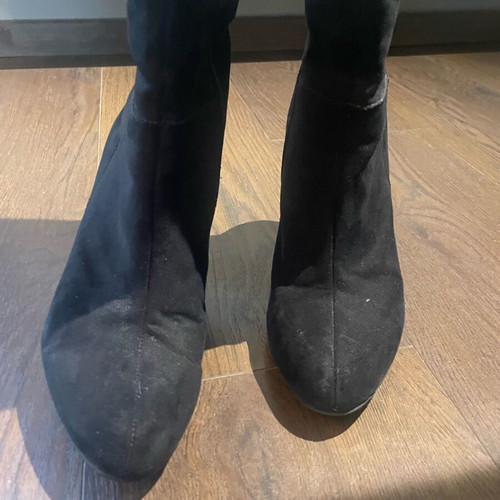 Sante over the knee boots black size 38 used, 10cm heel