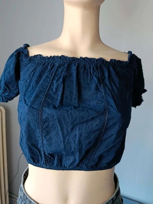 Bershka μπλε crop top σαν καινούργιο, μέγεθος XS