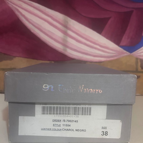 Enric Navarro Black Patent Leather Pumps Size 38 Like New