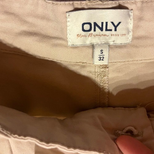 Beige cotton pants Only with pleats used, size S