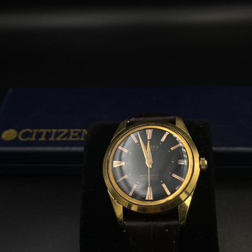 Citizen Newmaster Automatic watch 1960s, like new, black and gold