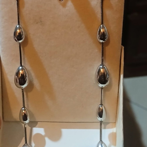 Silver long earrings 10cm new