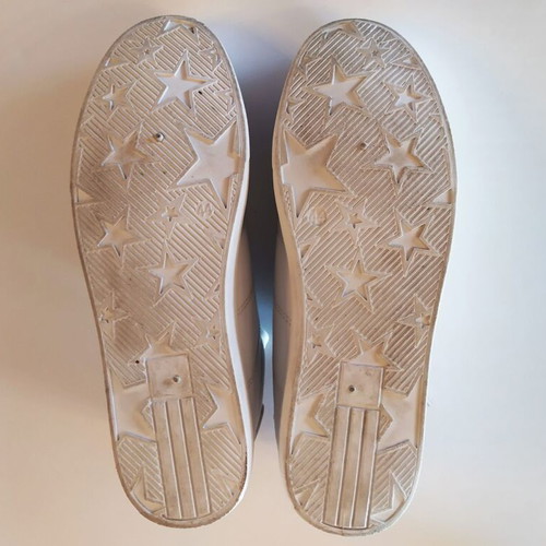 Fashion men's shoes used, casual style, size 44, white and gray