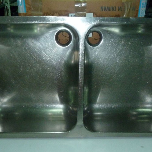 Double inset stainless steel sink used