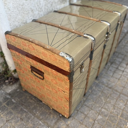 Vintage Storage Trunk used, retro decorative chest