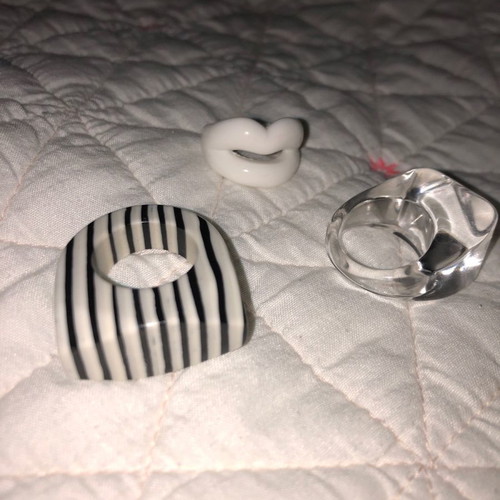 Rings set of 3 used, plastic