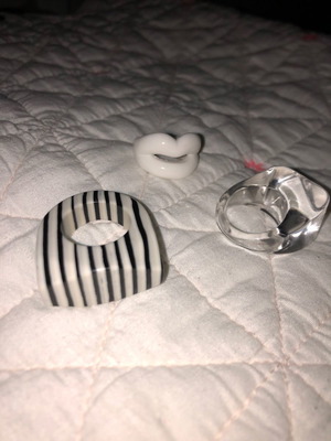 Rings set of 3 used, plastic