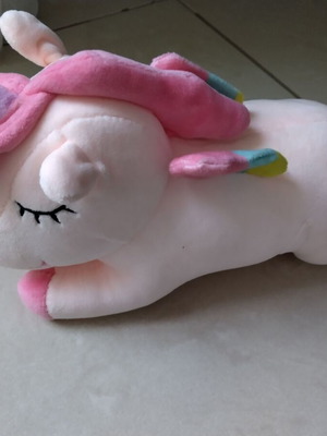 Plush unicorn in pastel colors like new