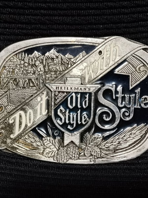 Heileman's Old Style Belt Buckle original made in USA like new