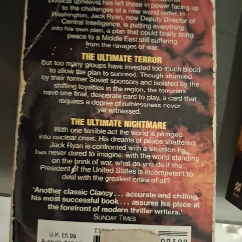 The Sum of All Fears novel used by Tom Clancy