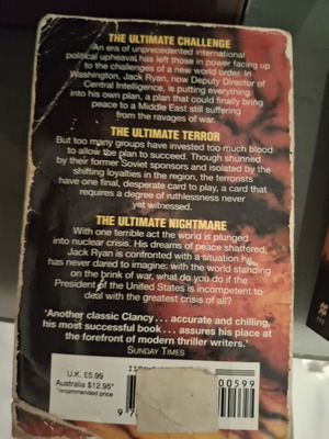 The Sum of All Fears novel used by Tom Clancy