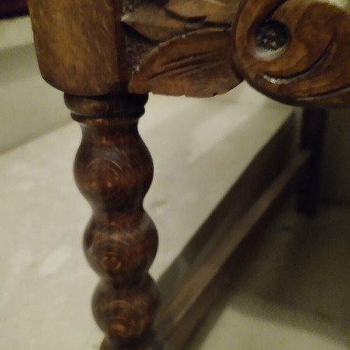 Skyrian Handcarved Two-Seater Sofa like new with Hand-Embroidered Pillows