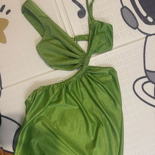 Baobab green dress size XS new with cutouts and slit